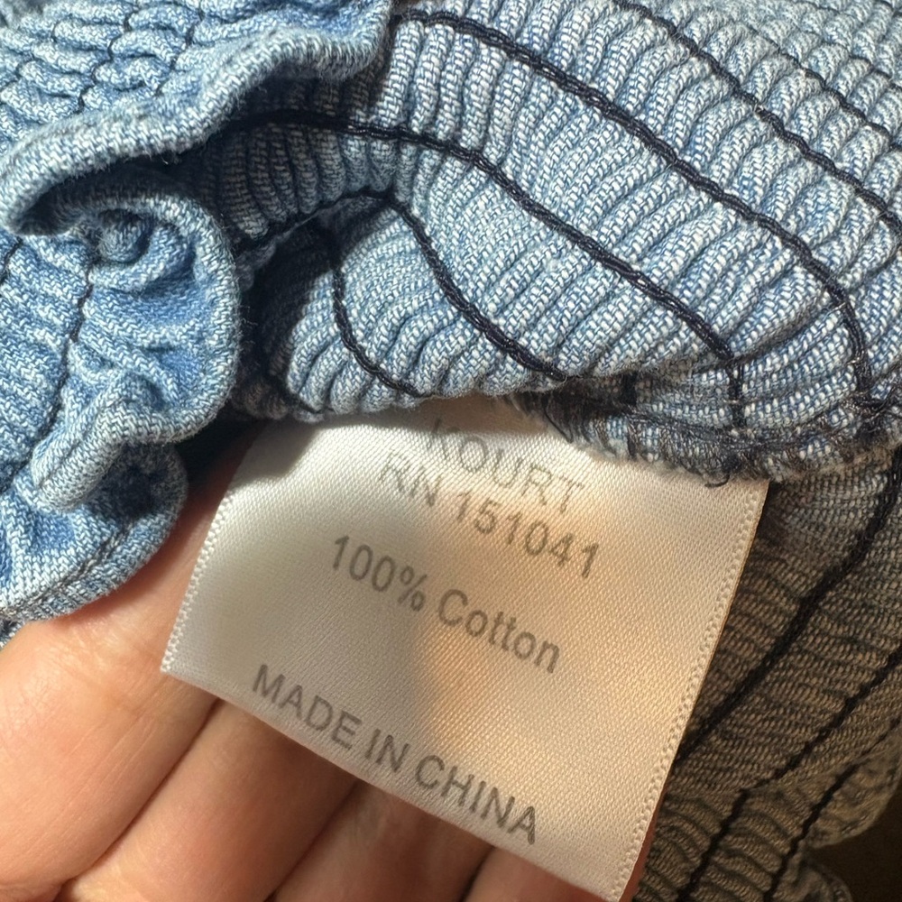 KOURT Blue Smocked Puff Sleeve Blouse Top - Picture 6 of 6